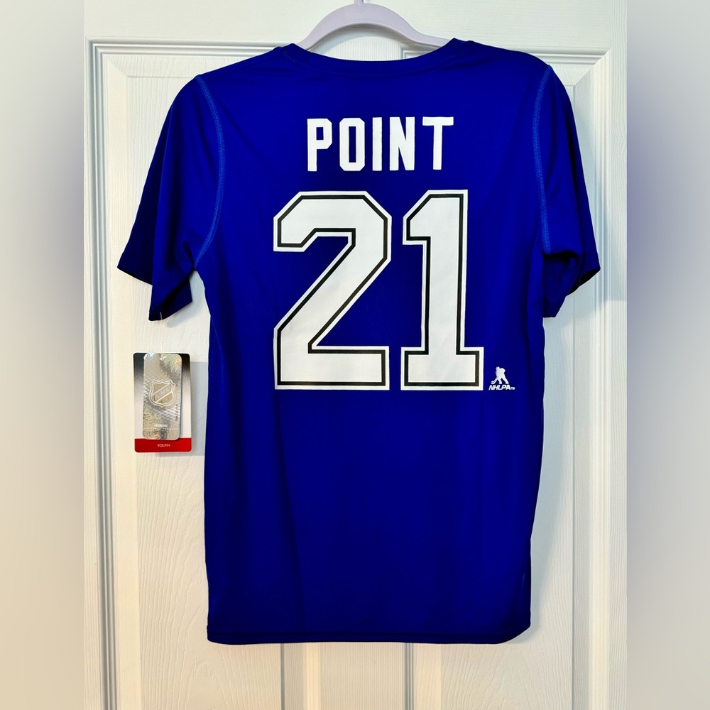 NHL licensed Tampa Bay Lightning Youth t-shirt player jersey, size L (14-16)
